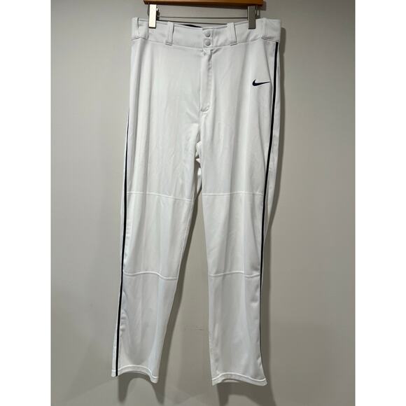 Men's Nike Dri-fit Baseball Full Length Relaxed Fit Pants White Size XL JL - Picture 1 of 13